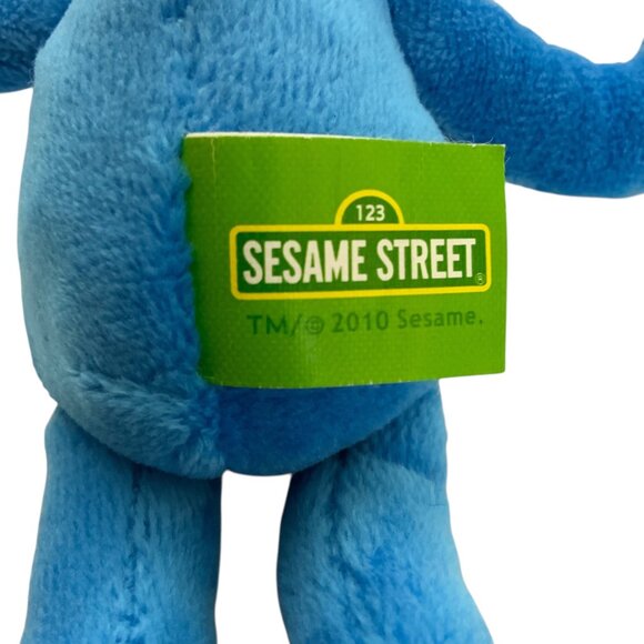 Gund Sesame Street Grover Bean Bag Soft Plush Toy 2010 Blue 6.5 inch - Picture 5 of 5